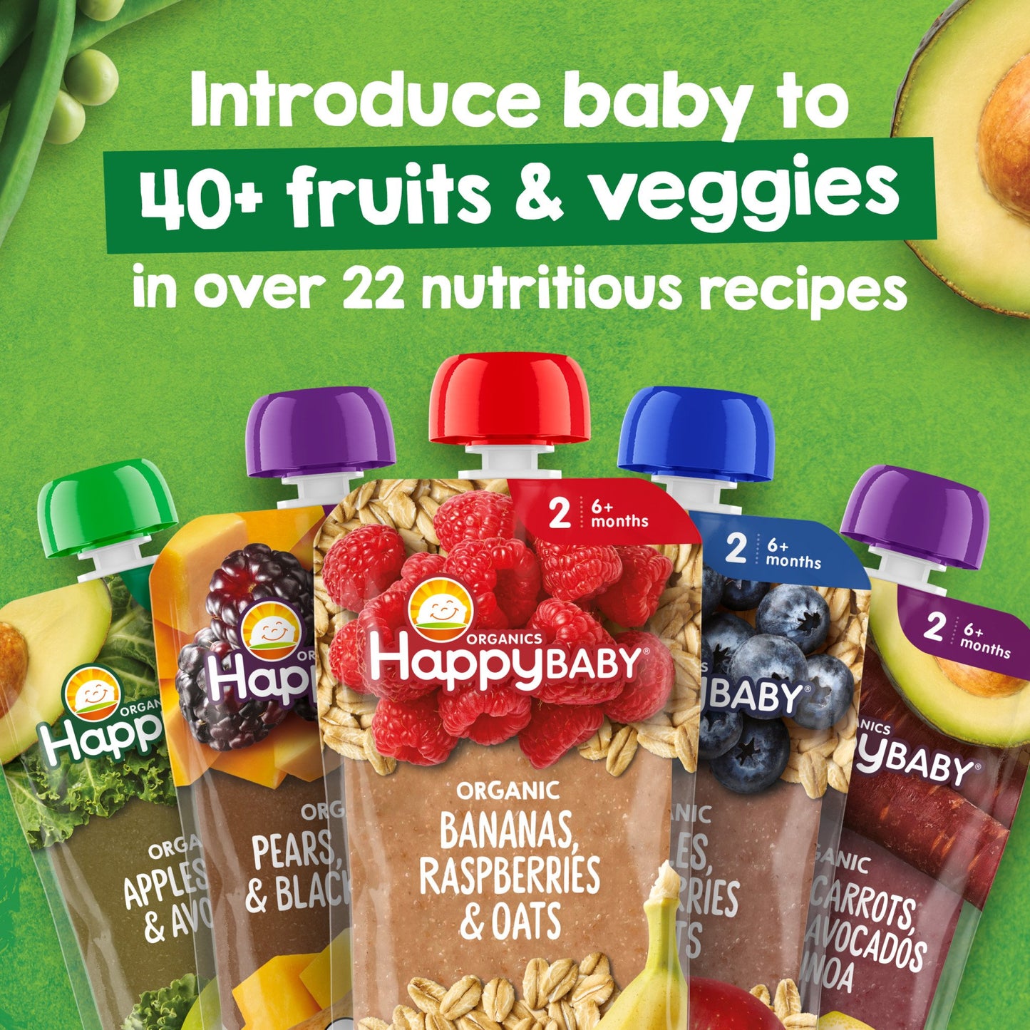 Happy Baby Organics Stage 2 Pouch - Apples Sweet Potatoes & Granola