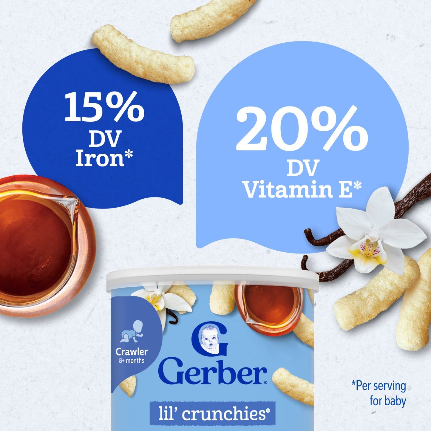 Gerber Snacks for Baby Lil' Crunchies - Vanilla Maple
