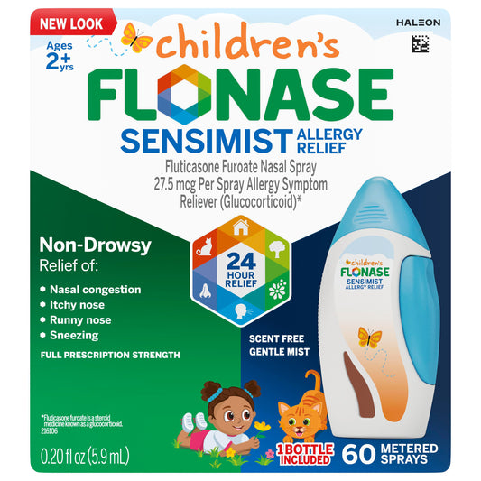 Flonase Children's Sensimist Allergy Relief Spray, 24 Hour Non-Drowsy Children's Allergy Medicine, Scent-Free, Alcohol-Free Fine Mist