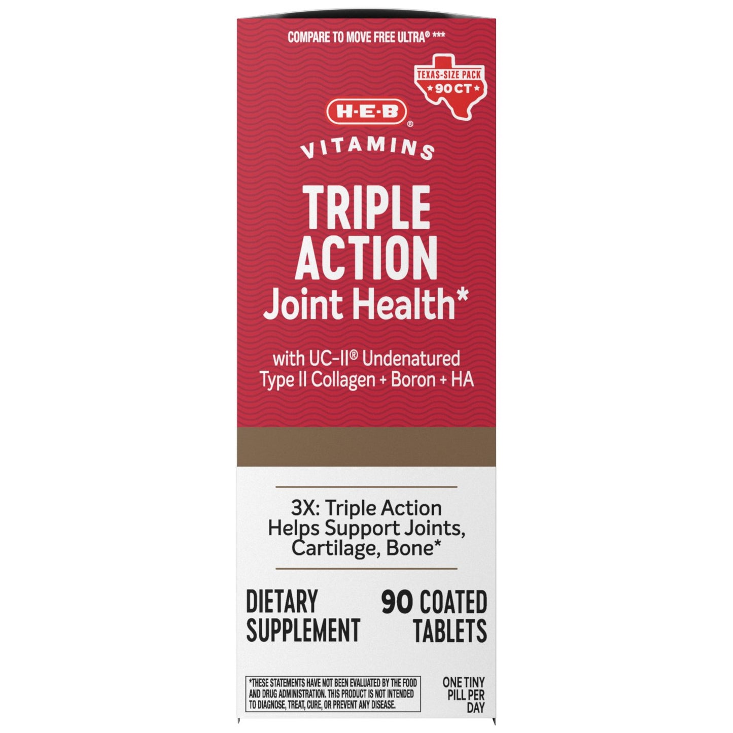 H-E-B Vitamins Triple Action Joint Health Coated Tablets – Texas-Size Pack