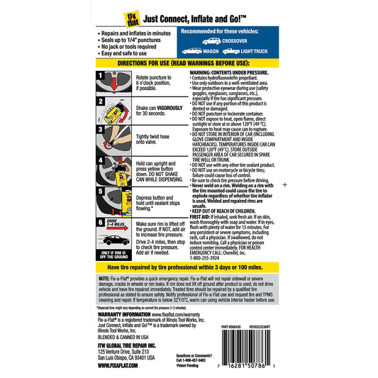 Fix-a-Flat Tire Repair Aerosol - Crossover/Wagon