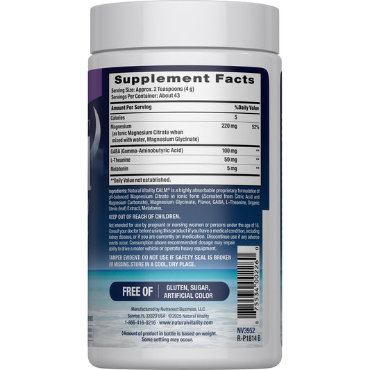 Natural Vitality Calm Sleep Magnesium Supplement Drink Mix - Mixed Berry