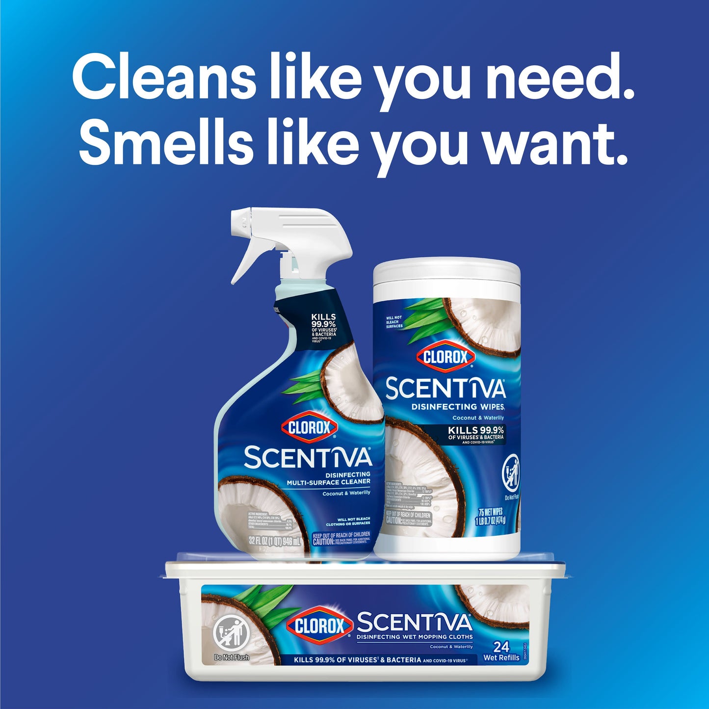 Clorox Scentiva Disinfecting Multi-Surface Cleaner - Coconut and Waterlily