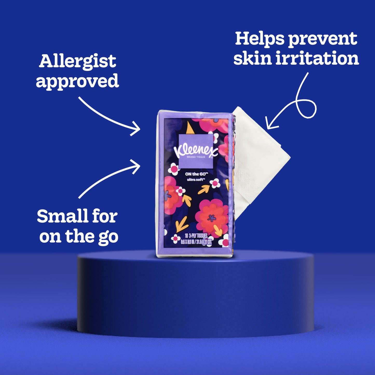 Kleenex On-the-Go Facial Tissues 3 Ply