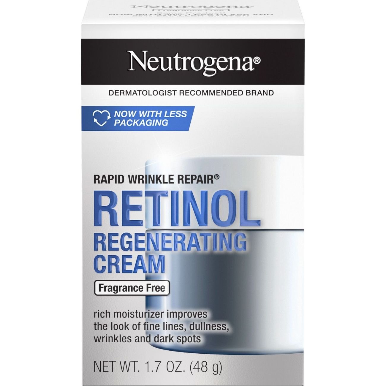 Neutrogena Rapid Wrinkle Repair Retinol Regenerating Cream, Fragrance-Free