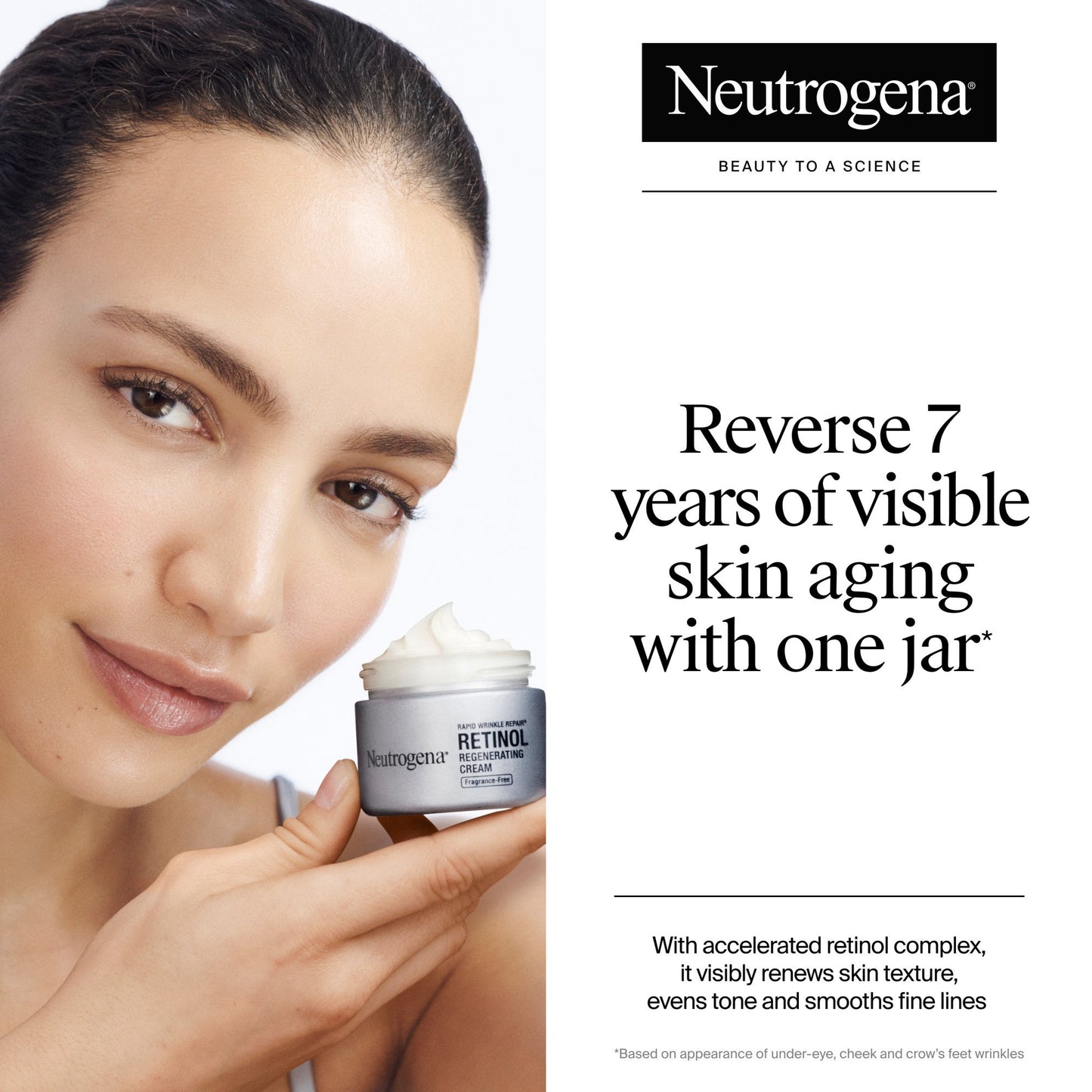 Neutrogena Rapid Wrinkle Repair Retinol Regenerating Cream, Fragrance-Free