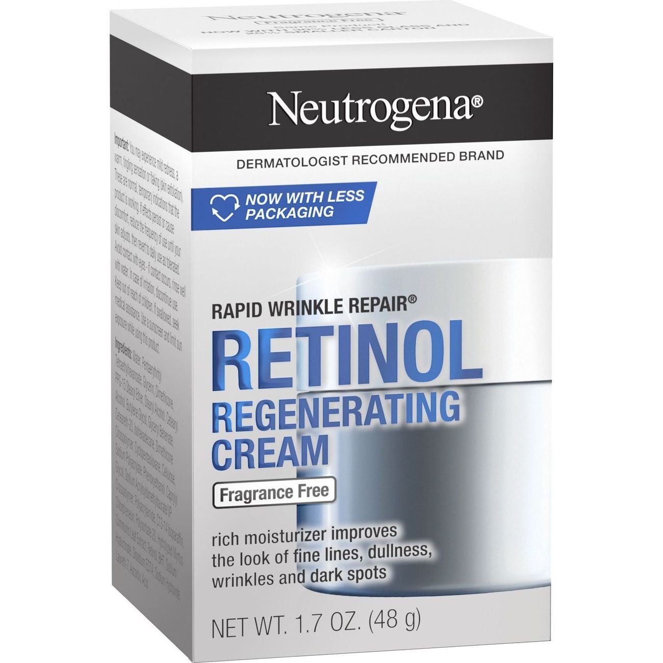 Neutrogena Rapid Wrinkle Repair Retinol Regenerating Cream, Fragrance-Free