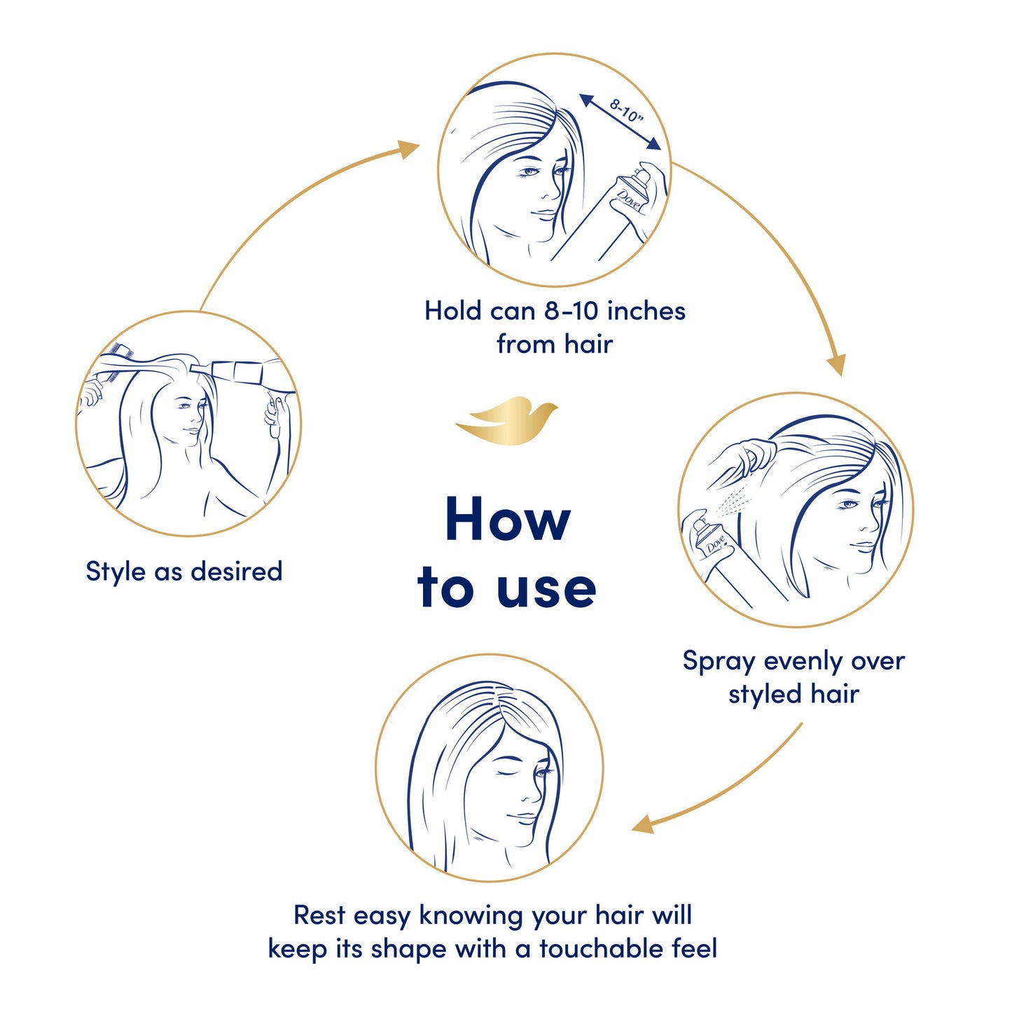 Dove Flexible Hold Hair Spray - Frizz Protect