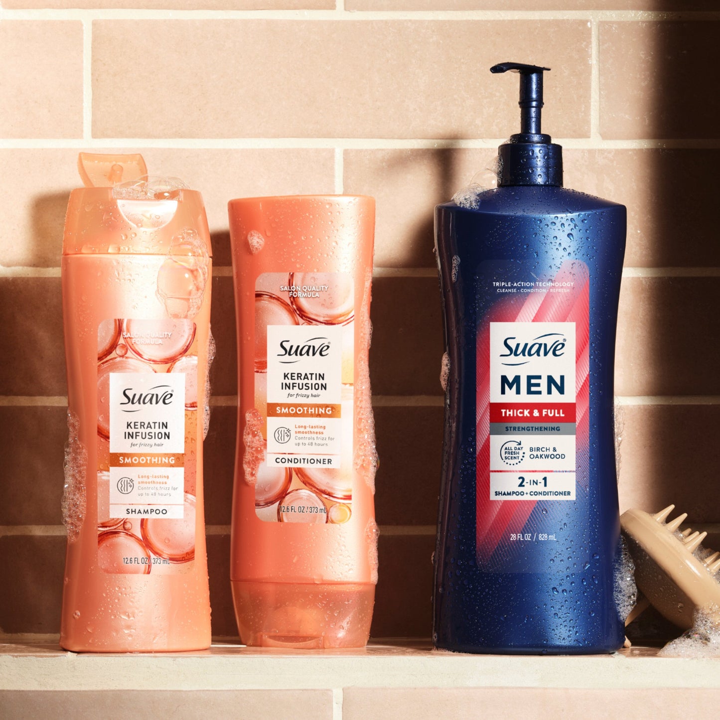 Suave Men Thick & Full 2-in-1 Shampoo, Conditioner & Body Wash  - Birch & Oakwood