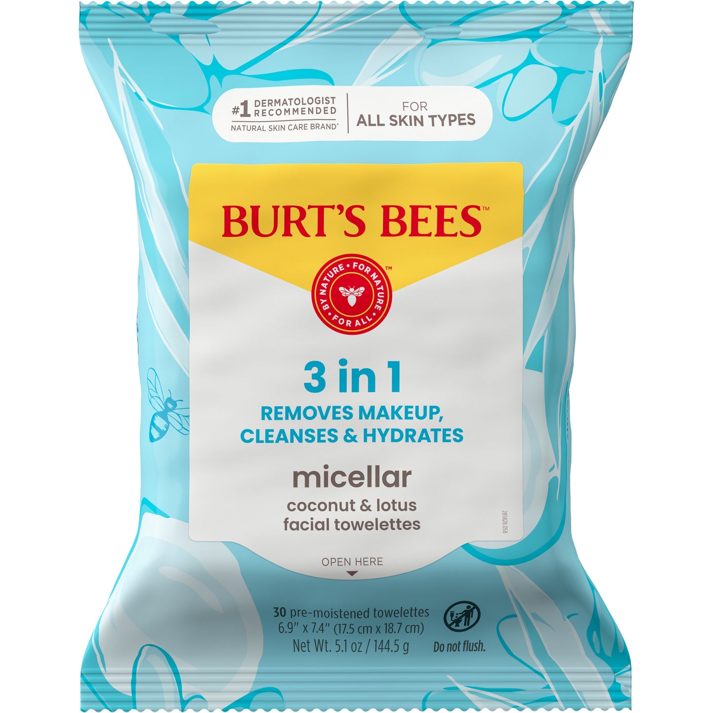 Burt's Bees Micellar Facial Towelettes with Coconut & Lotus