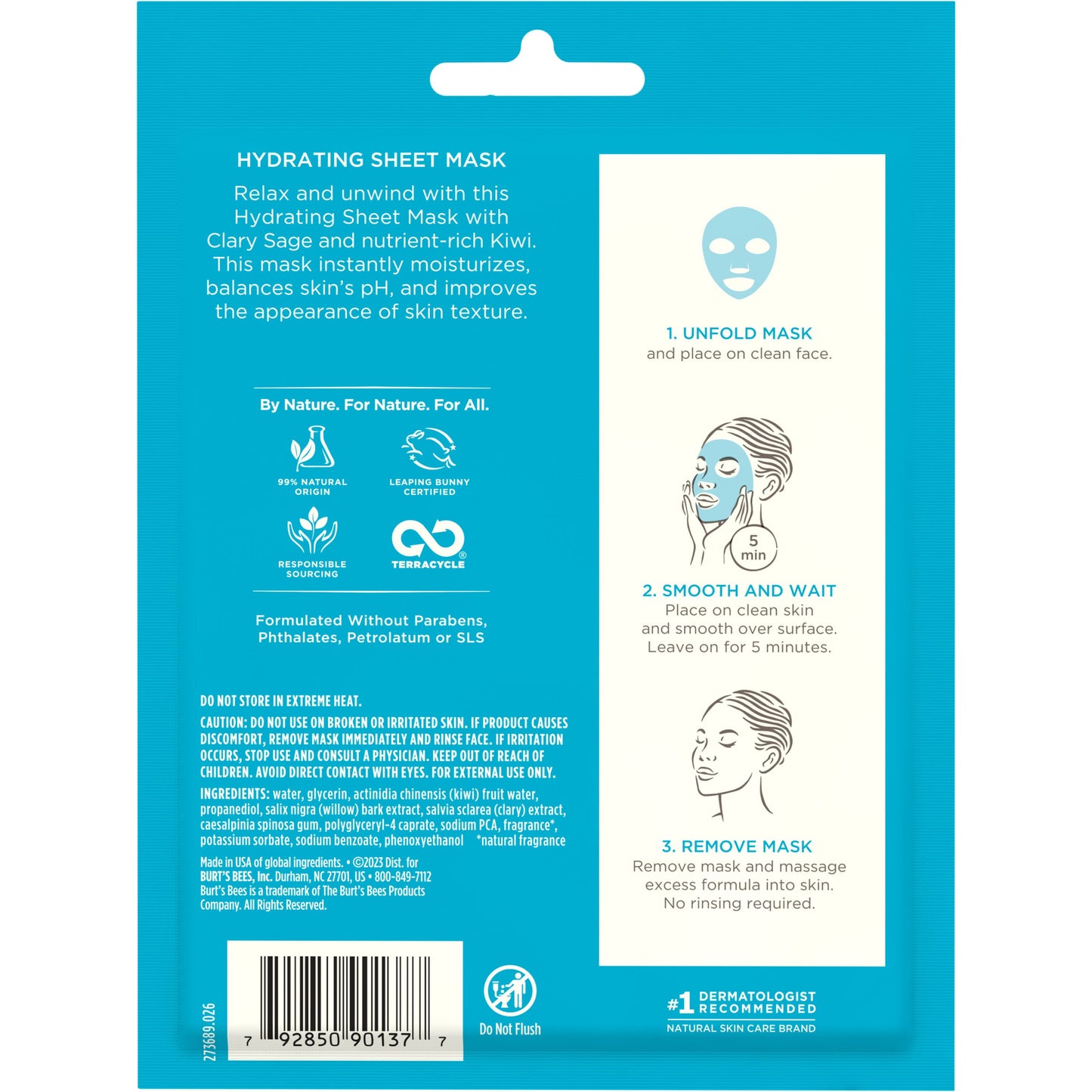 Burt's Bees Hydrating Sheet Mask with Clary Sage