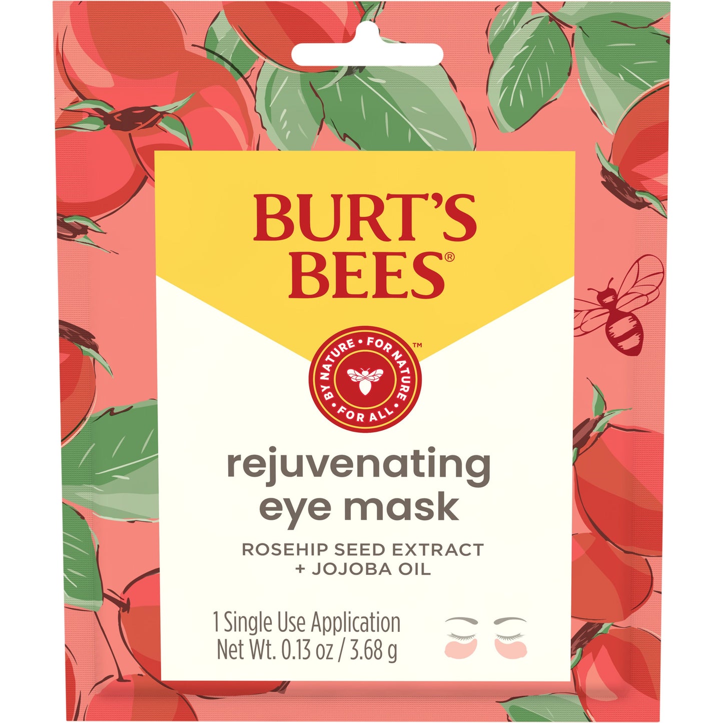 Burt's Bees Rejuvenating Eye Mask with Rosehip & Jojoba Extract