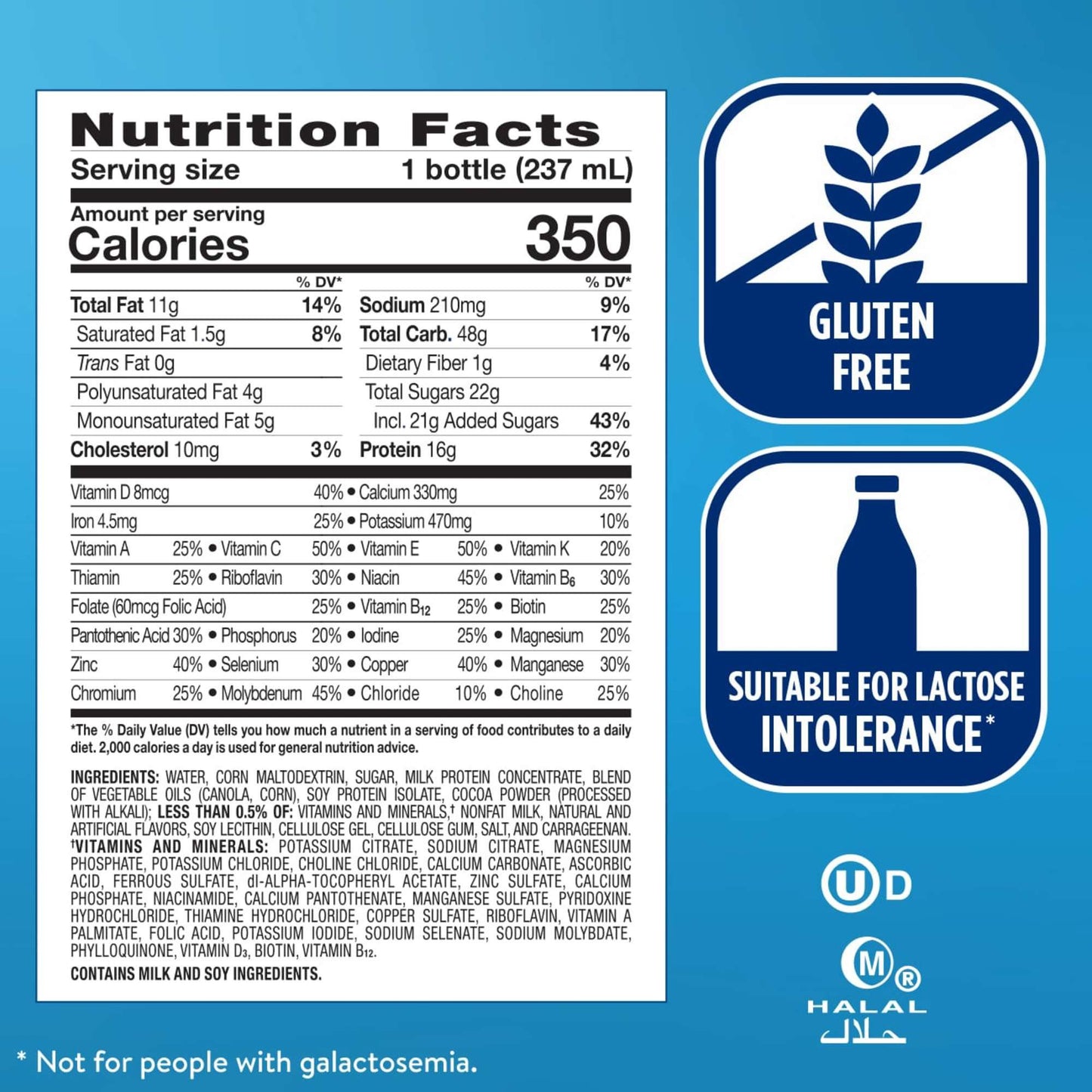 Ensure Plus Nutrition Shakes 16 pk Bottles - Milk Chocolate