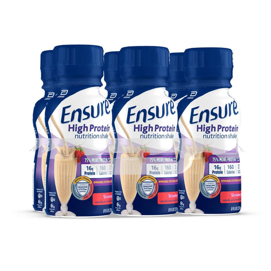 Ensure High Protein Nutrition Shakes 6 pk Bottles - Strawberry
