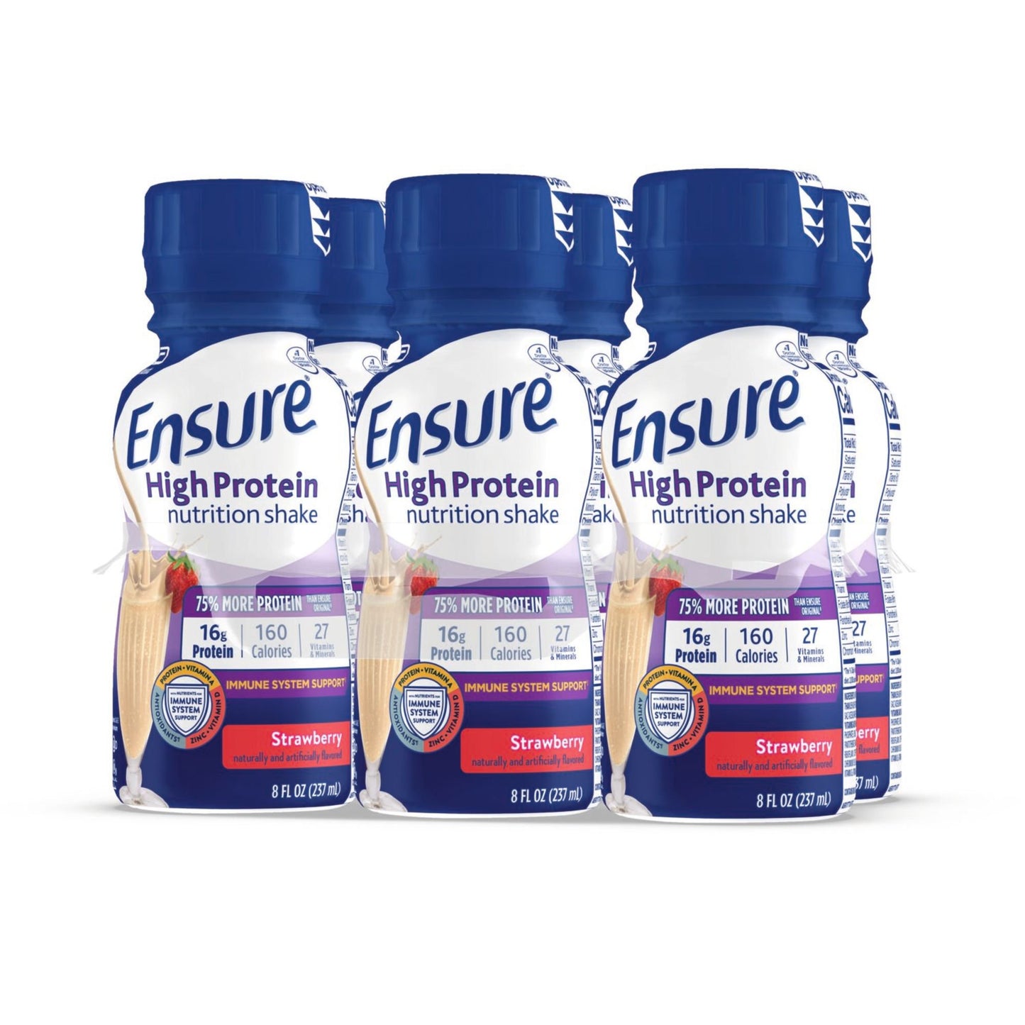 Ensure High Protein Nutrition Shakes 6 pk Bottles - Strawberry