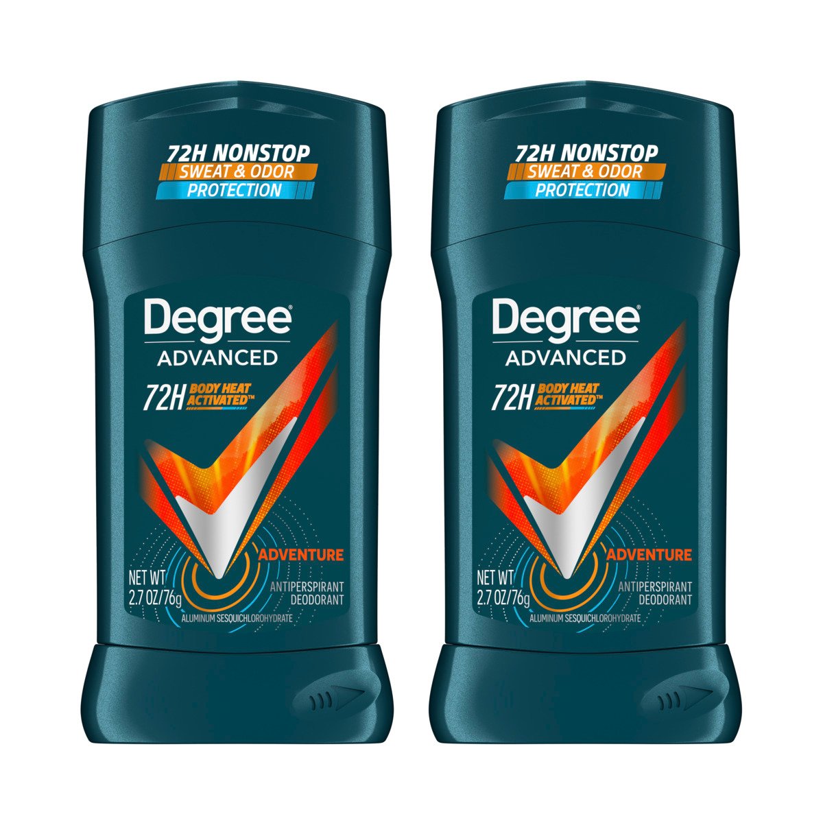 Degree Men Advanced Antiperspirant Solid Deodorant - Adventure, 2 pk