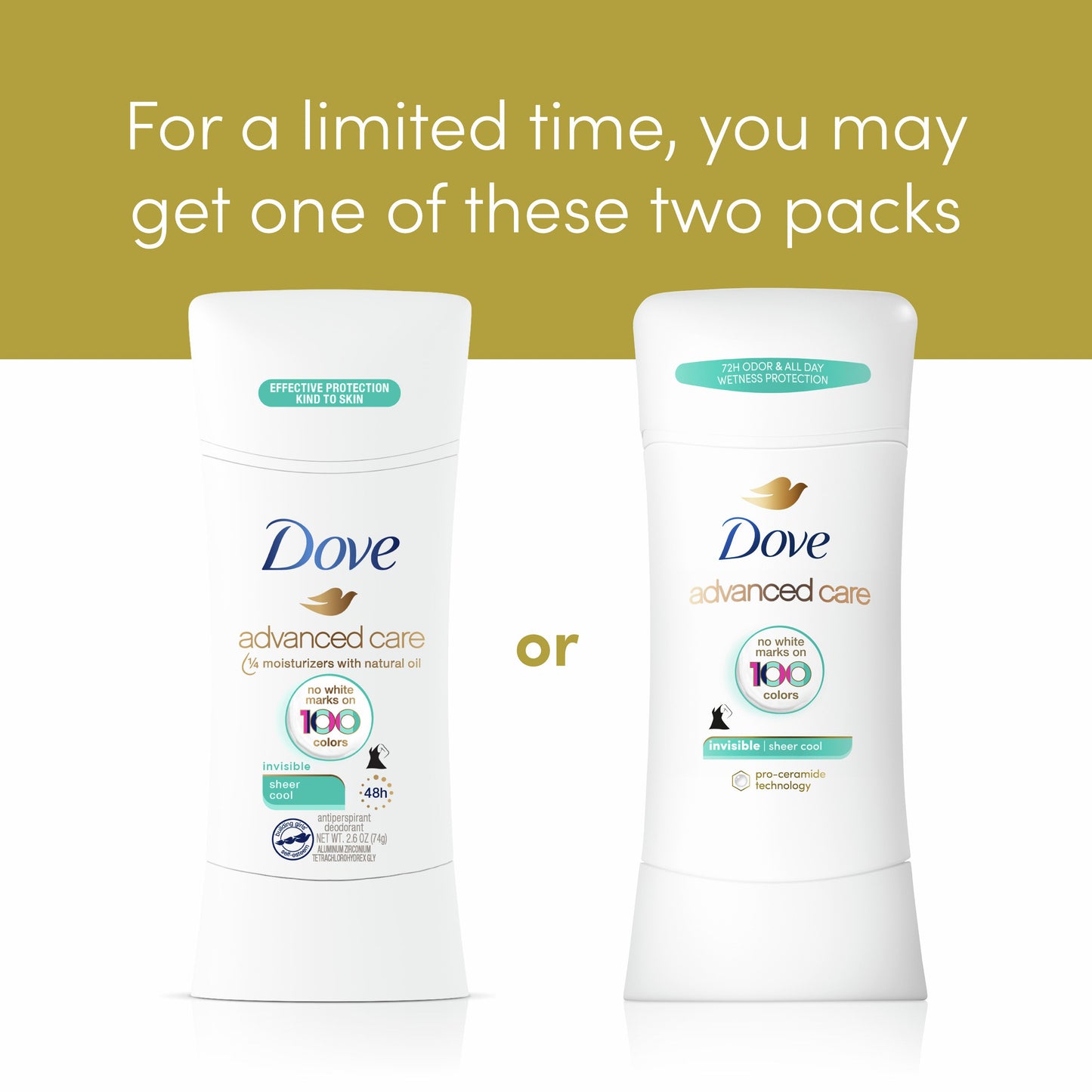 Dove Advanced Care Invisible Antiperspirant Deodorant - Sheer Cool
