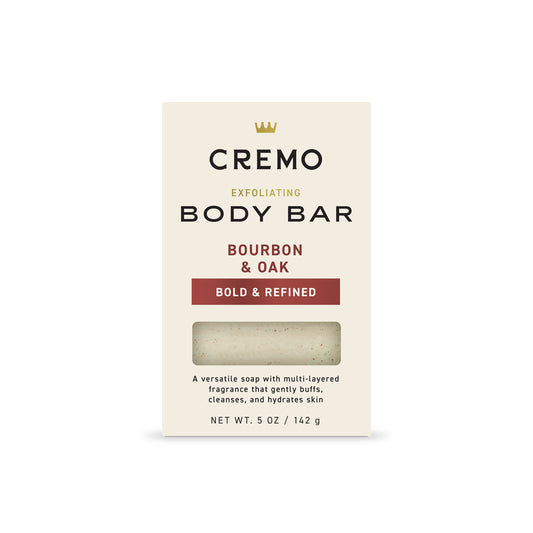 Cremo Exfoliating Body Bar - Bourbon & Oak