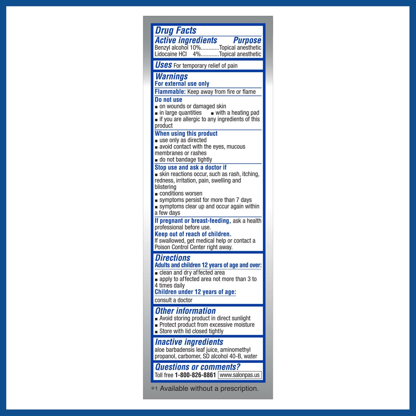 Salonpas Max Strength Lidocaine Plus Roll On Muscle & Joint Pain Relief