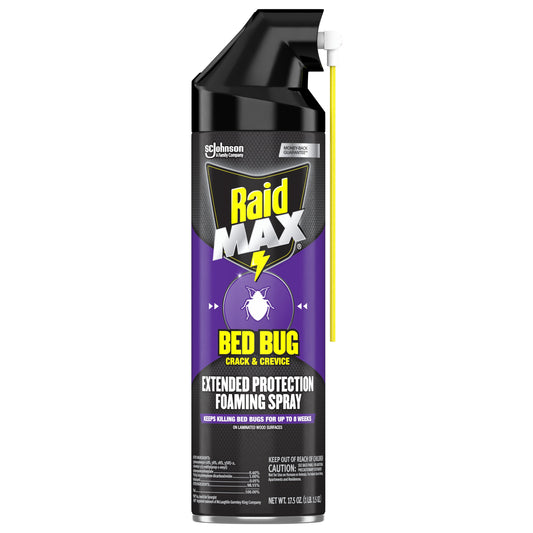 Raid MAX Bed Bug Crack & Crevice Foaming Spray
