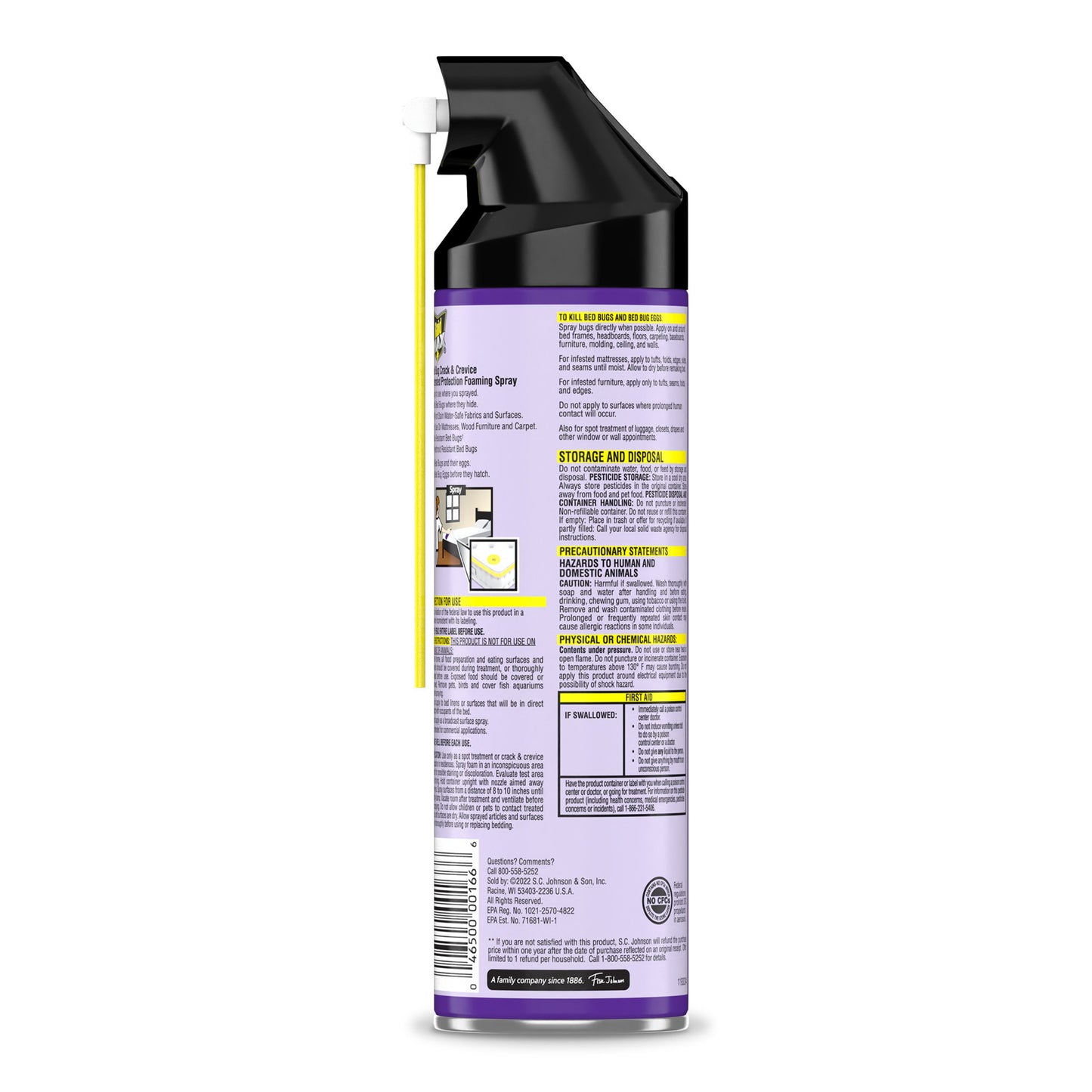 Raid MAX Bed Bug Crack & Crevice Foaming Spray