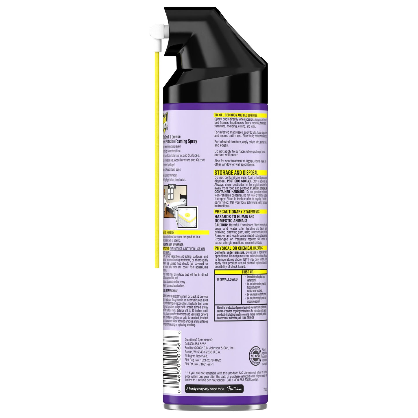 Raid MAX Bed Bug Crack & Crevice Foaming Spray