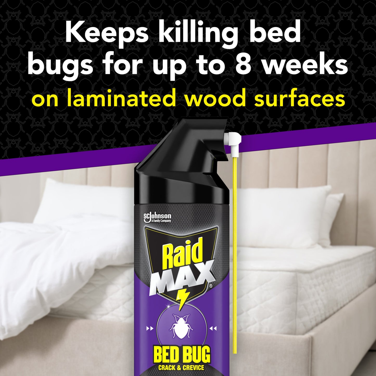 Raid MAX Bed Bug Crack & Crevice Foaming Spray