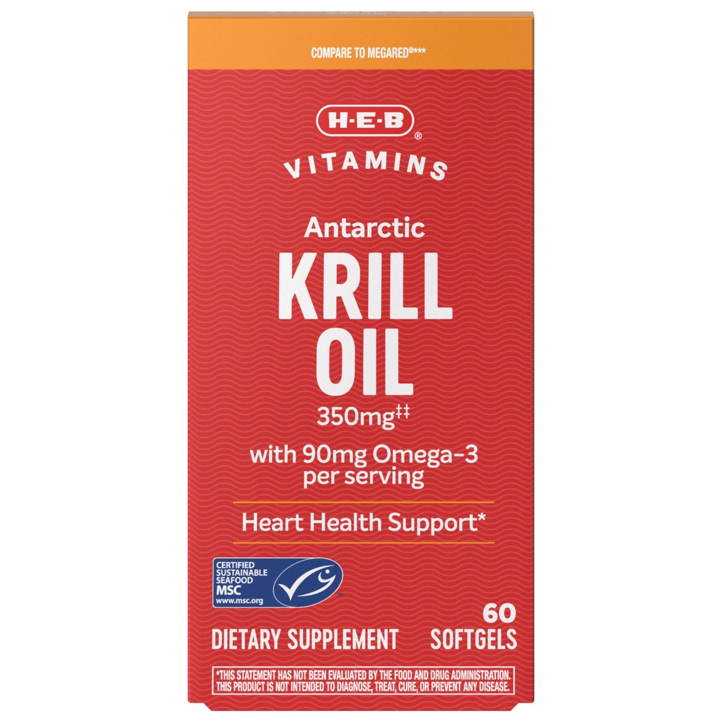 H-E-B Vitamins Antarctic Krill Oil 350 mg Softgels