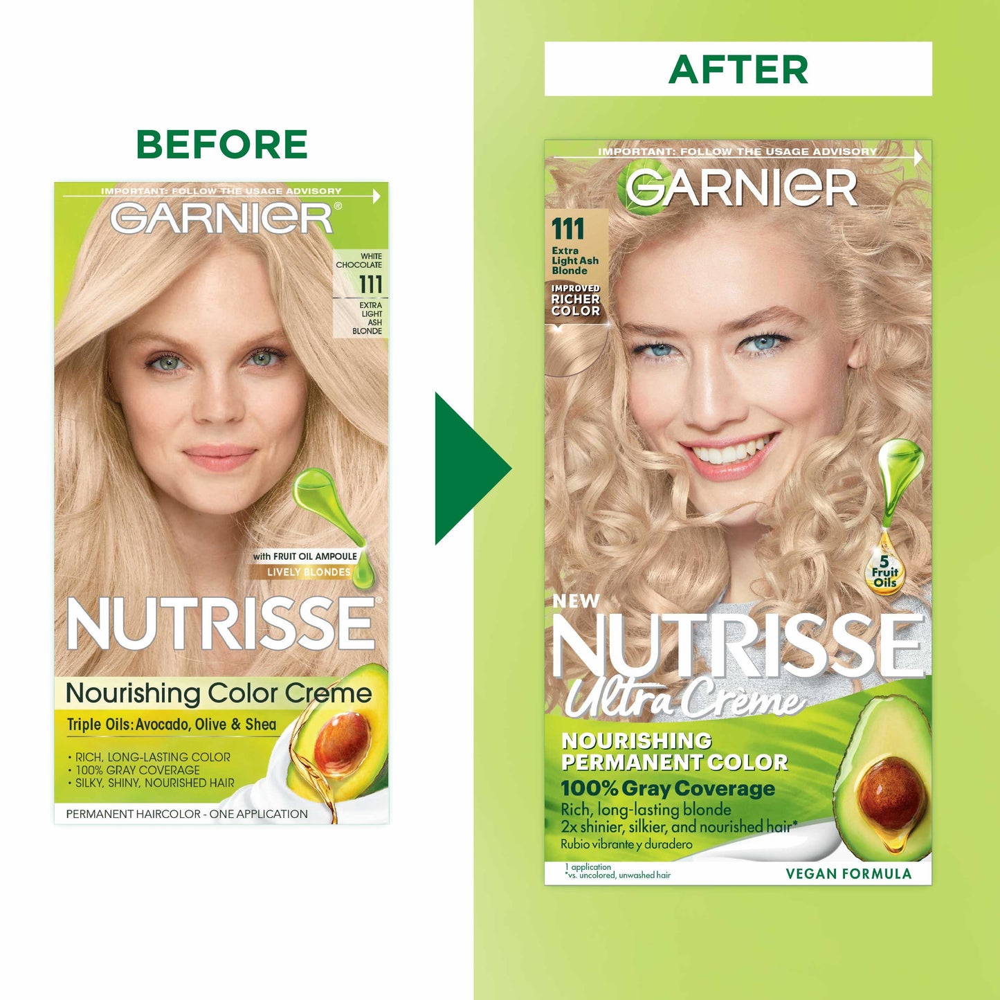 Garnier Nutrisse Nourishing Hair Color Creme - 111 Extra Light Ash Blonde