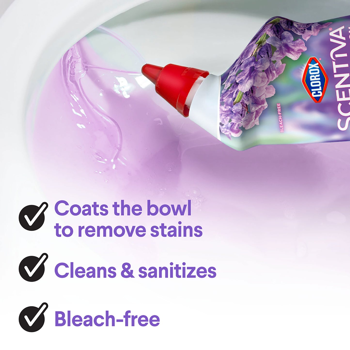 Clorox Scentiva Bathroom Toilet Cleaning Gel - Lavender and Jasmine