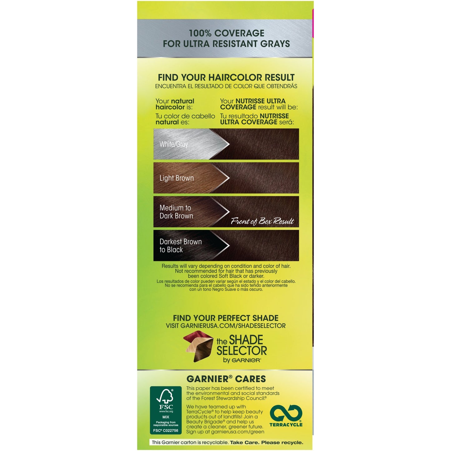 Garnier Nutrisse Ultra Coverage Nourishing Permanent Hair Color Creme for Stubborn Gray Coverage Deep Dark Brown (Sweet Pecan) 400