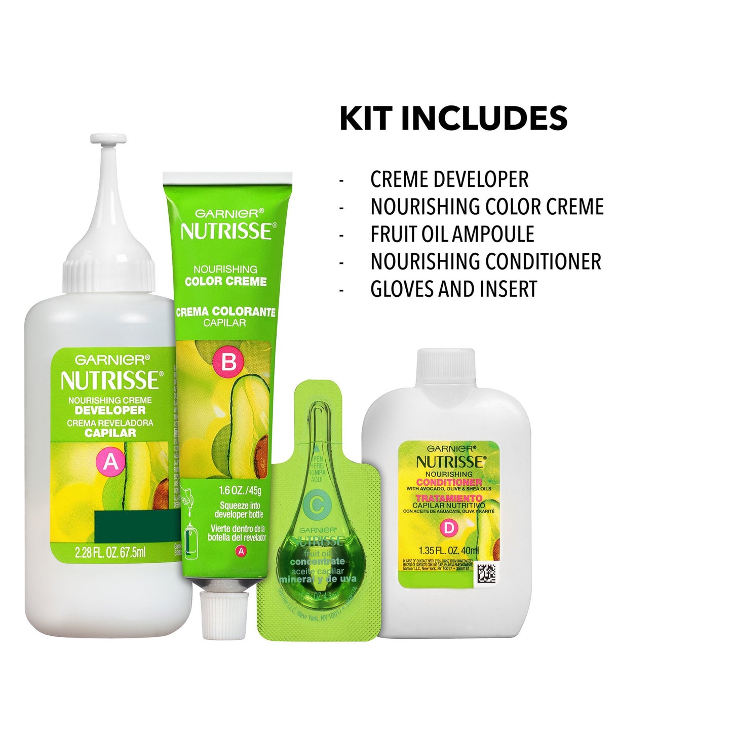 Garnier Nutrisse Ultra Coverage Nourishing Permanent Hair Color Creme for Stubborn Gray Coverage Deep Medium Natural Brown (Glazed Walnut) 500