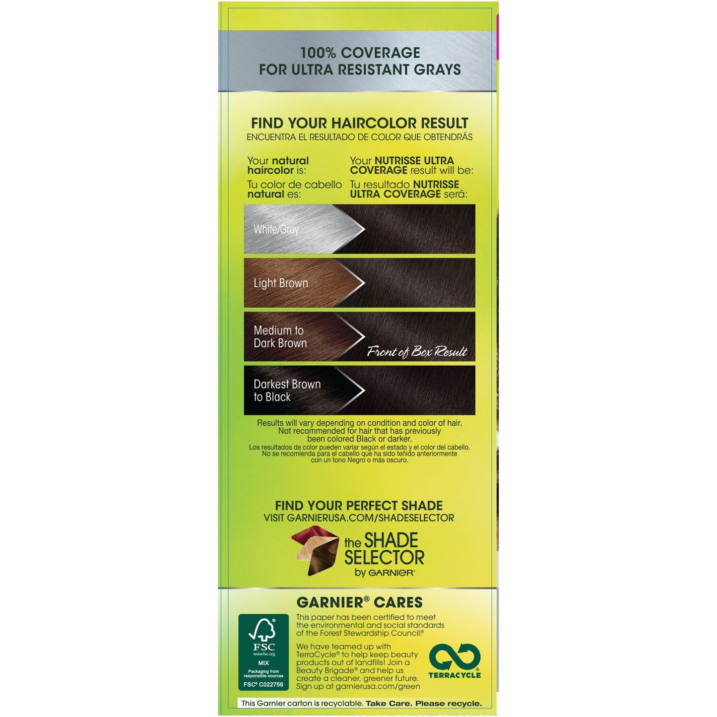 Garnier Nutrisse Ultra Coverage Nourishing Permanent Hair Color Creme for Stubborn Gray Coverage Deep Medium Natural Brown (Glazed Walnut) 500