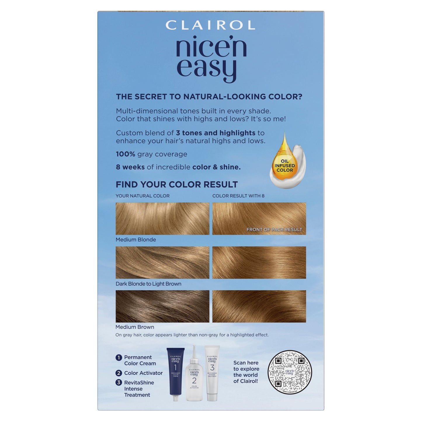 Clairol Nice 'N Easy Permanent Hair Color - 8 Medium Blonde