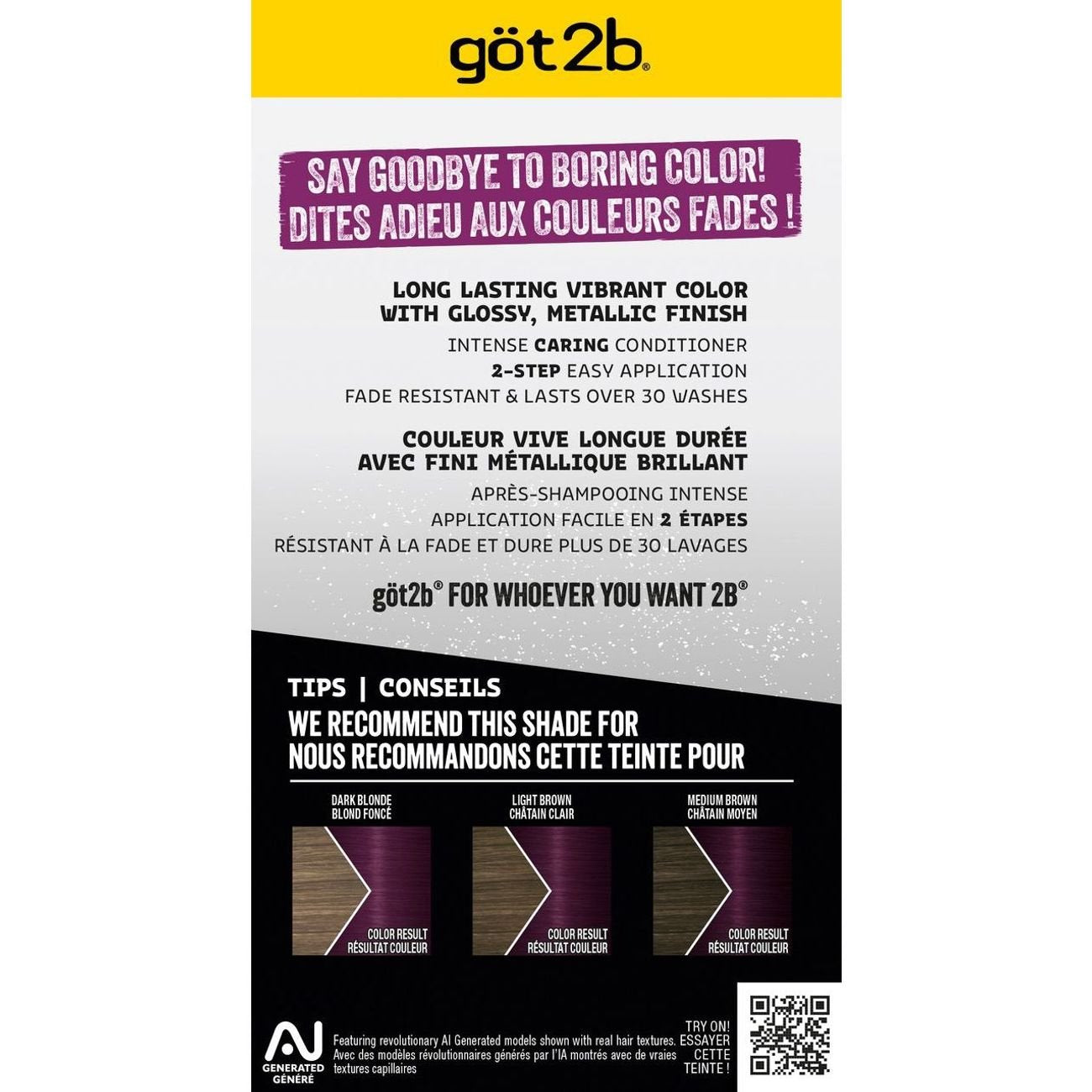 Got2b Metallics Permanent Hair Color - M69 Amethyst Chrome
