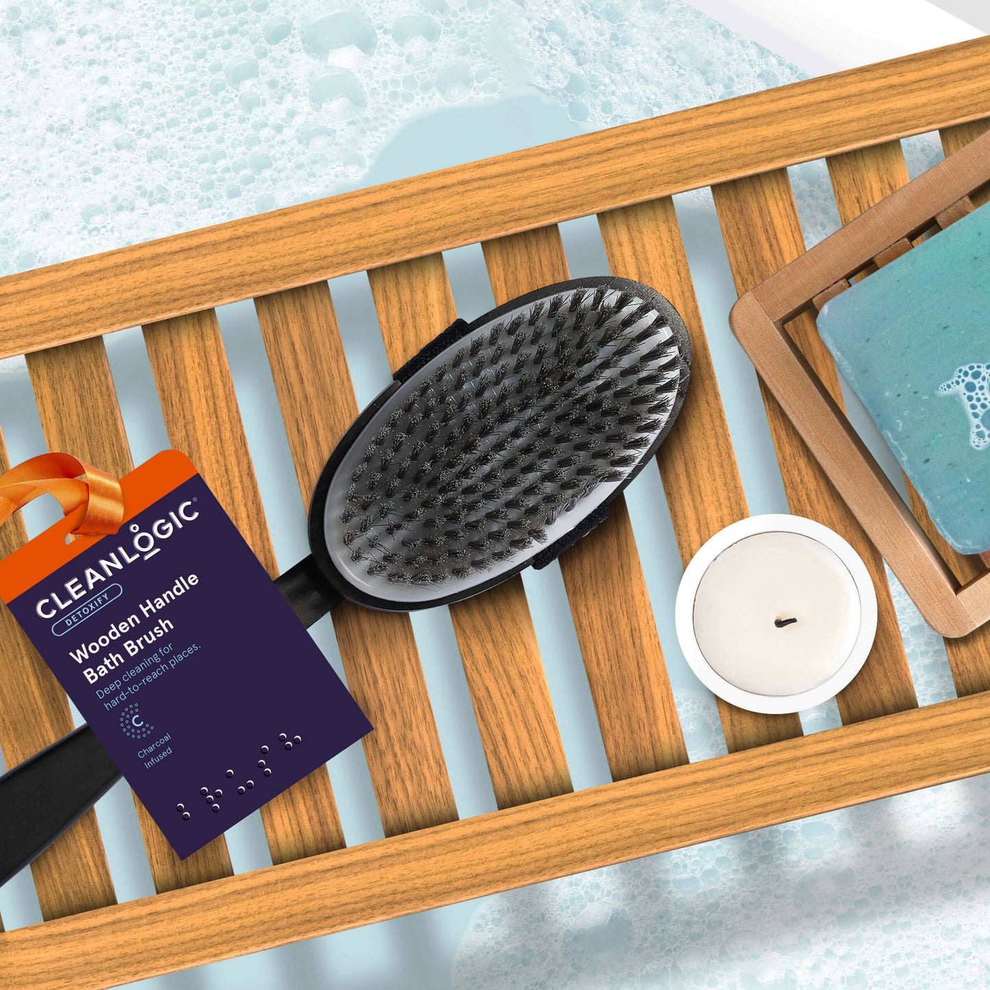 Cleanlogic Charcoal Infused Bath Brush