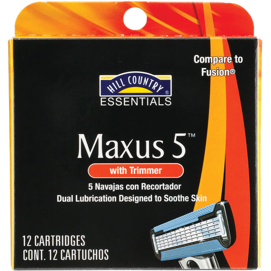 Hill Country Essentials Maxus 5 Men's Cartridges with Trimmer