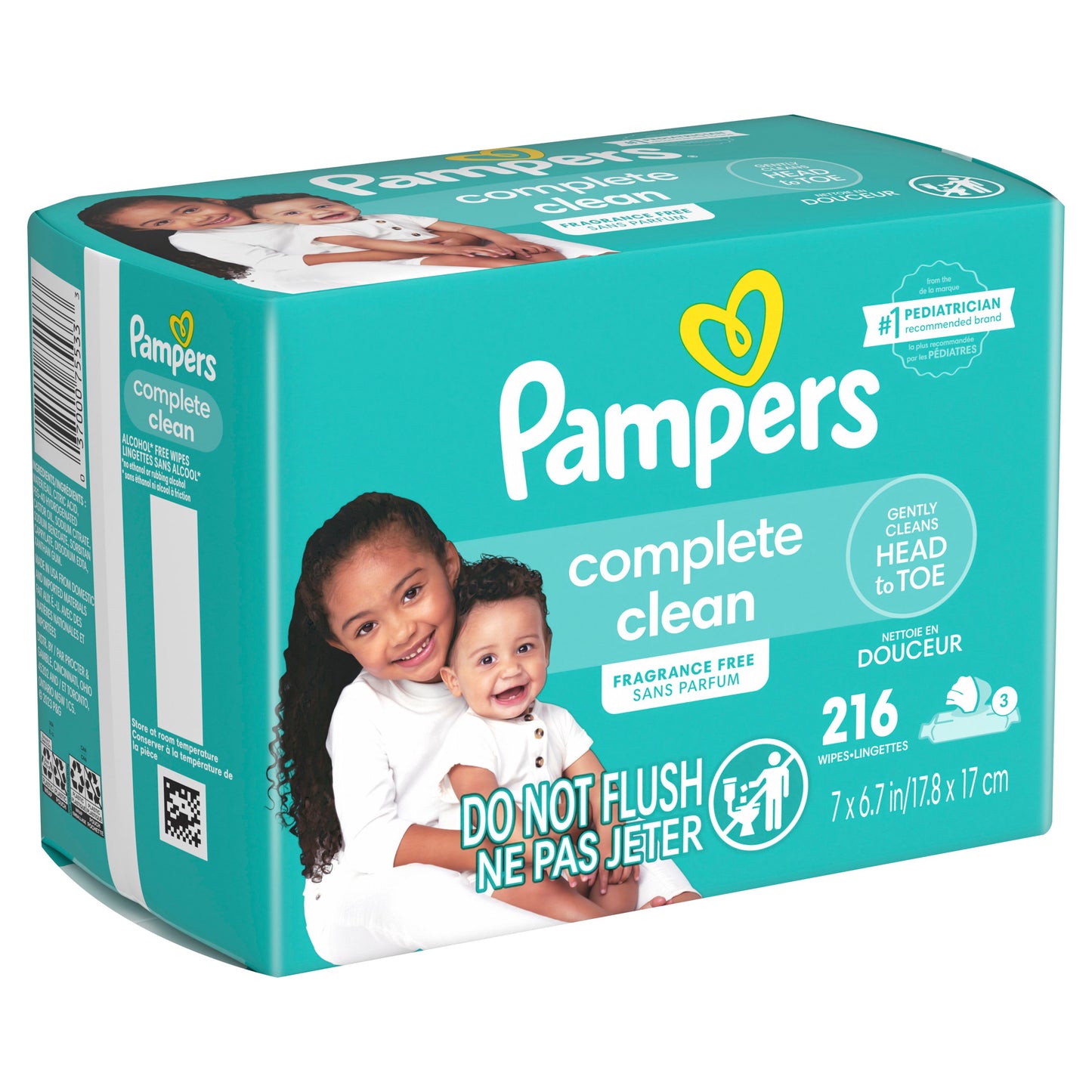 Pampers Complete Clean Baby Wipes - Fragrance Free, 3 pk