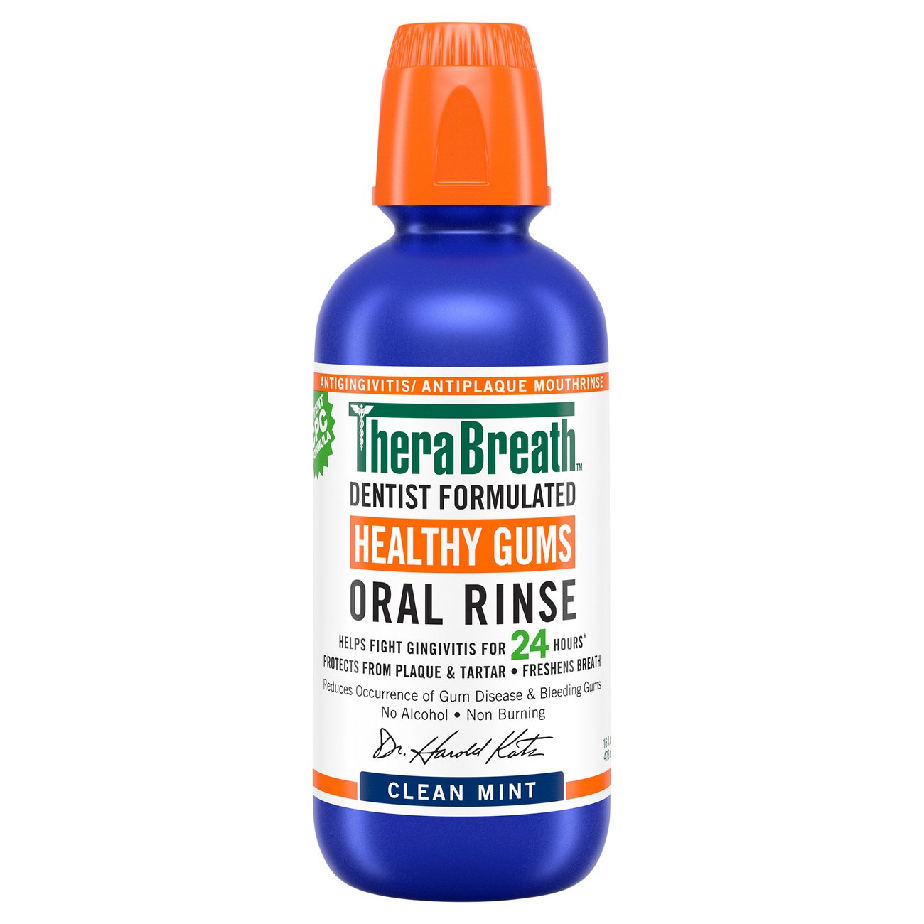 TheraBreath Clean Mint Healthy Gums Oral Rinse