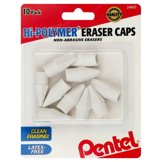 Pentel Hi-Polymer Eraser Caps - White