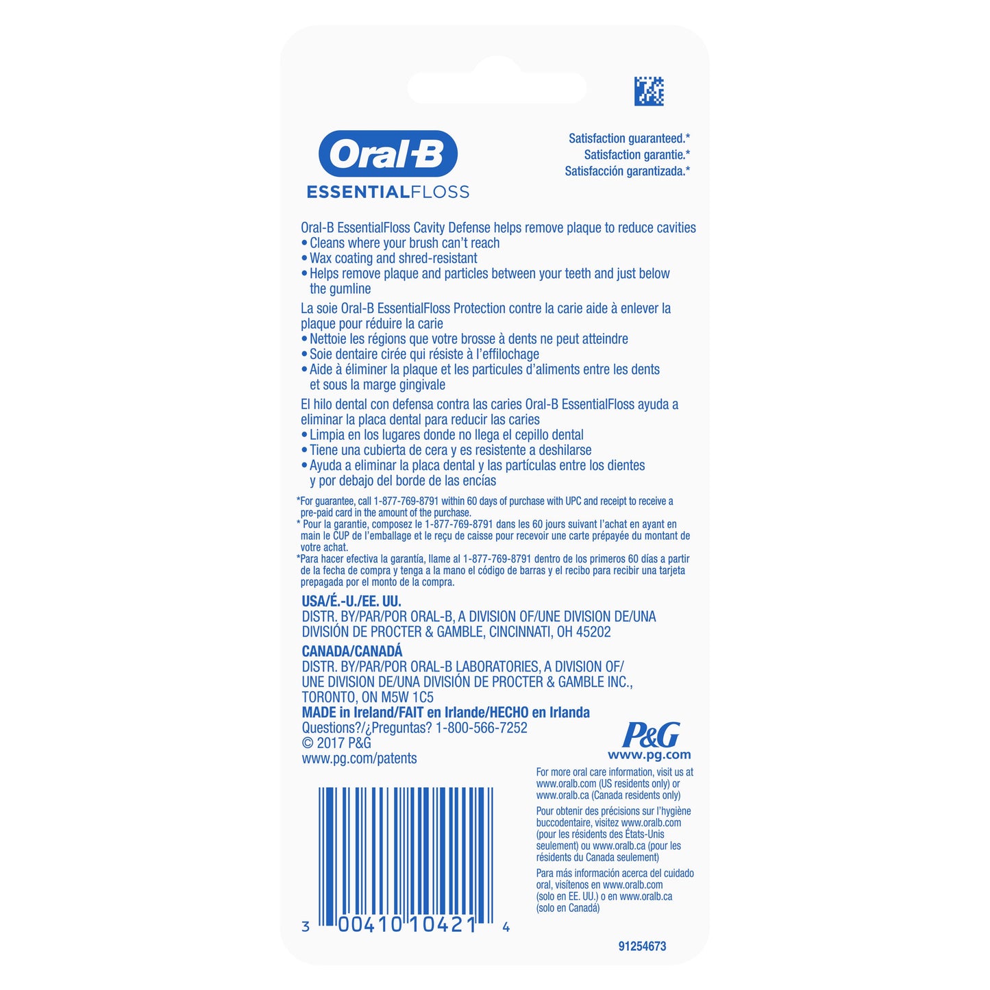 Oral-B EssentialFloss Cavity Defense Dental Floss - Mint