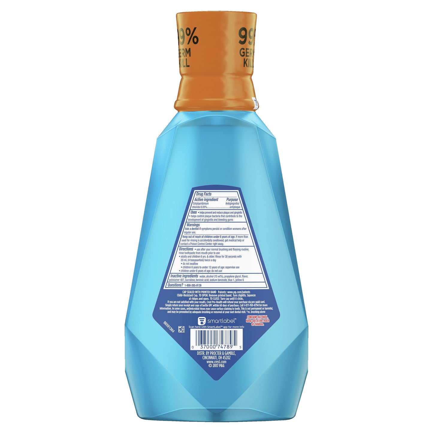 Crest Pro-Health Intense Mouthwash - Clean Mint