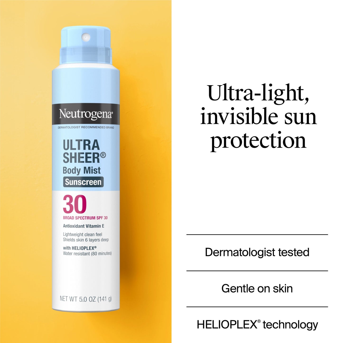 Neutrogena Ultra Sheer Body Mist Sunscreen Spray - SPF 30