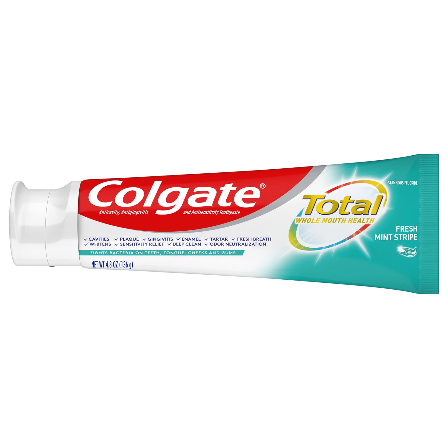 Colgate Total Gel Toothpaste - Fresh Mint Stripe, 2 Pk