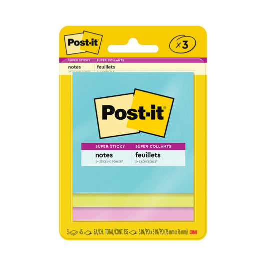 Post-it Super Sticky Notes - Miami Collection, 3 pk