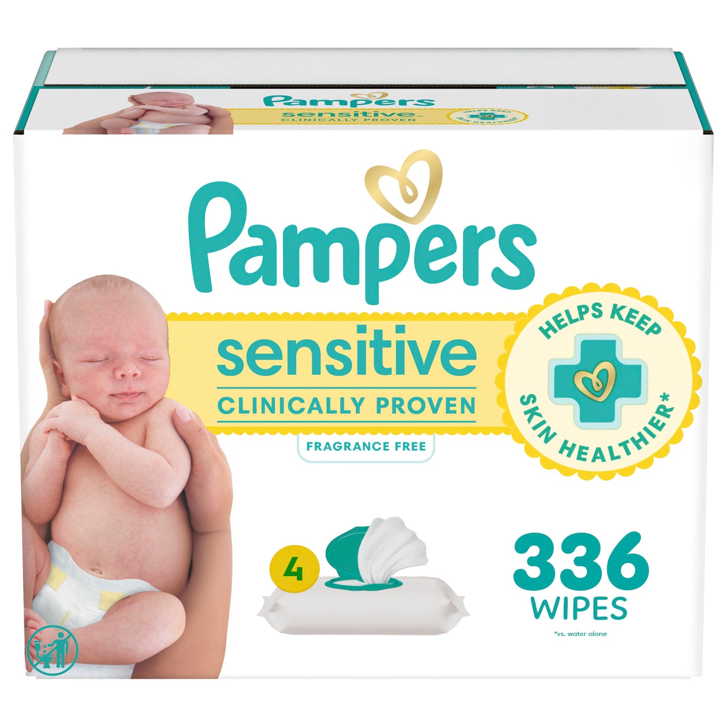 Pampers Sensitive Skin Baby Wipes Refills 4 pk