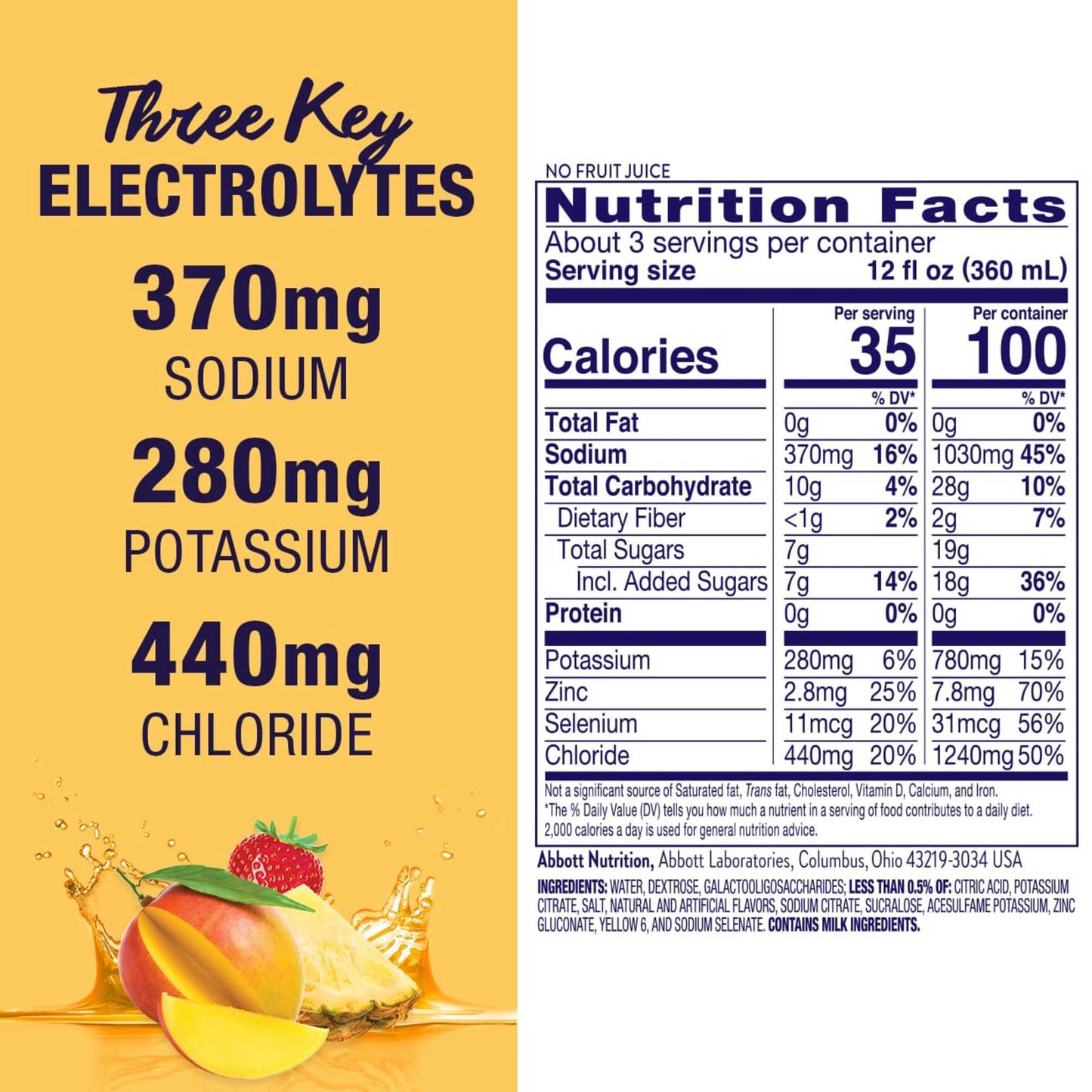 Pedialyte AdvancedCare Electrolyte Solution - Tropical Fruit