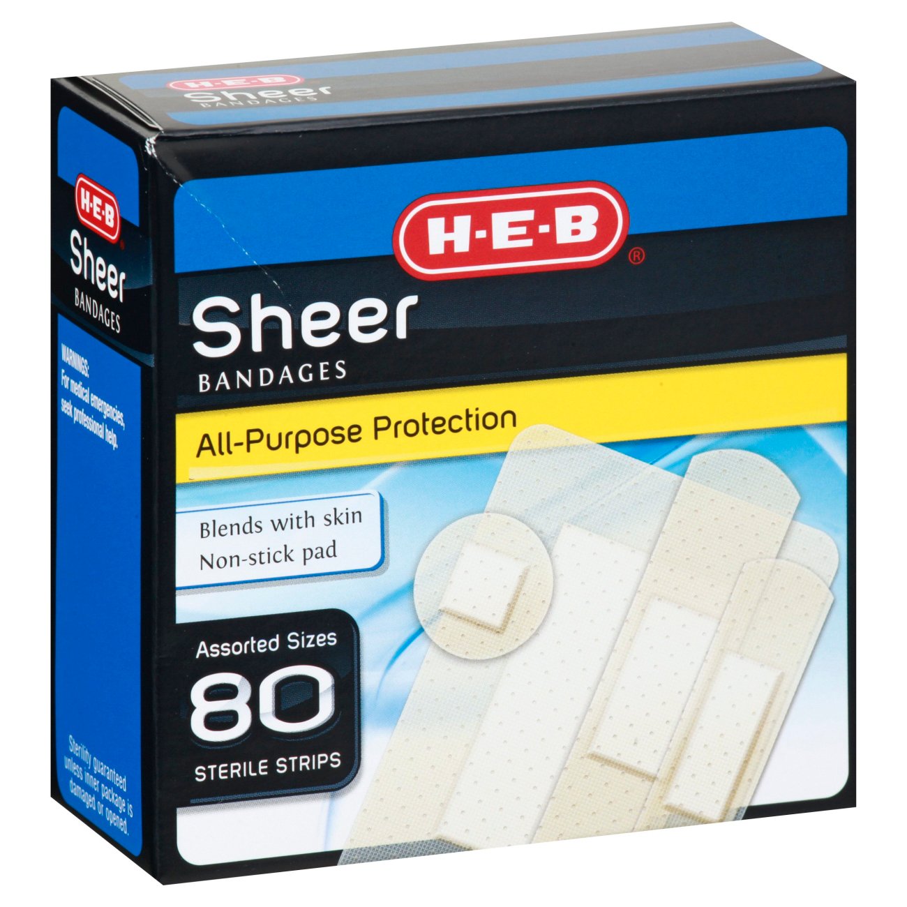 H-E-B All-Purpose Protection Sheer Bandages - Assorted Sizes