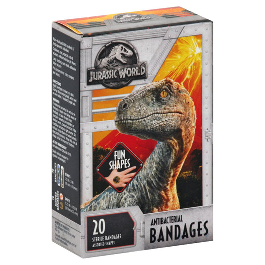 Jurassic World Antibacterial Bandages - Assorted Shapes