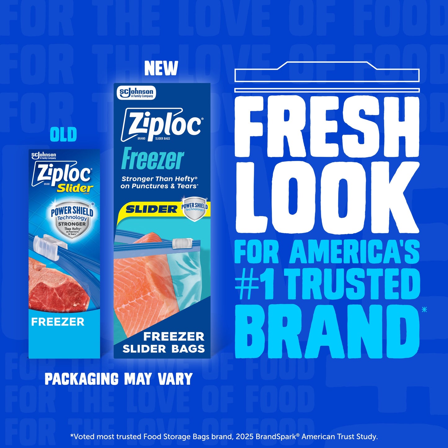 Ziploc Quart Freezer Slider Bags, Power Shield Technology